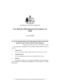Law Reform (Miscellaneous Provisions) Act 1999