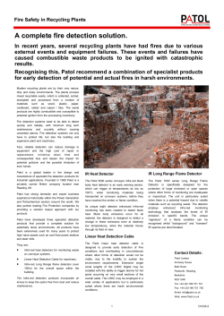 Fire Safety in Recycling Plants (waste disposal)