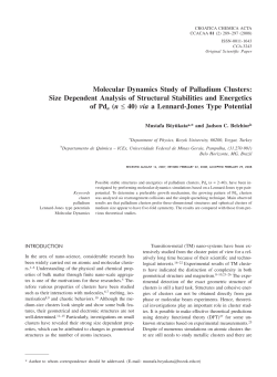 Molecular Dynamics Study of Palladium Clusters: Size Dependent