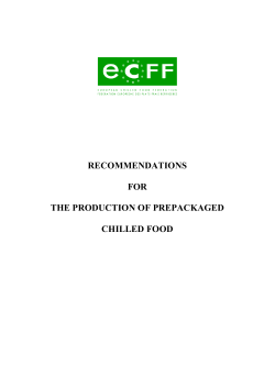 ECFF Recommendations - European Chilled Food Federation