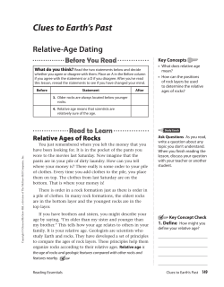 Clues to Earth`s Past