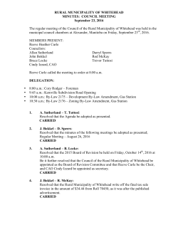 RURAL MUNICIPALITY OF WHITEHEAD