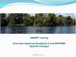 Statewide ERP Overview for SWFWMD