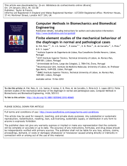 Finite element studies of the mechanical behaviour of the diaphragm