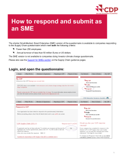How to respond and submit as an SME