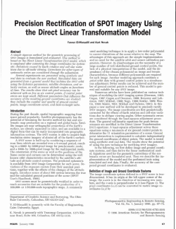 Precision Rectification of SPOT Imagery Using the Direct Linear