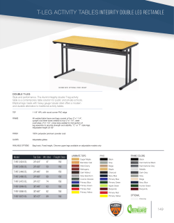 T-LEG ACTIVITY TABLES INTEGRITY DOUBLE LEG RECTANGLE
