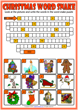 Look at the pictures and write the words in the word snake puzzle