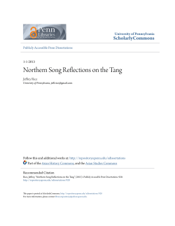Chapter 1: Northern Song Reflections on the Tang
