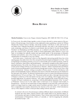 Brno Studies in English Volume 35, No. 1, 2009 ISSN 0524