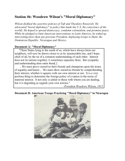 Station #6: Woodrow Wilson`s "Moral Diplomacy"