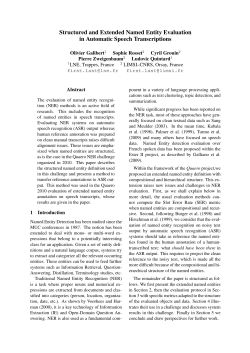Structured and Extended Named Entity Evaluation in