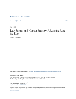 Law, Beauty, and Human Stability: A Rose is a Rose is a Rose