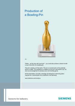 Manufacturing of a bowling pin