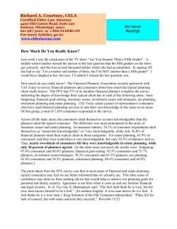 How Much Do You Really Know? - Courtney Elder Law Associates