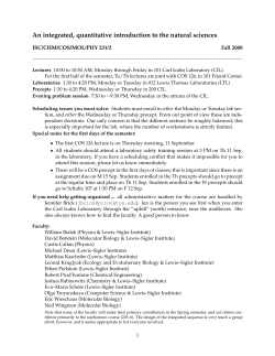 plan for Fall 2008 - Princeton University