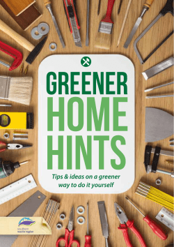 Greener Home Hints