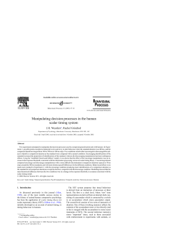 Manipulating decision processes in the human