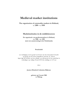 Medieval market institutions - Utrecht University Repository