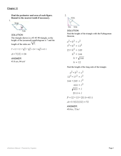 Find the perimeter and area of each figure. Round to
