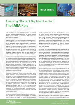Assessing Effects of Depleted Uranium