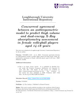 Concurrent agreement between an anthropometric model to predict