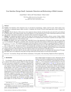User Interface Design Smell: Automatic Detection and Refactoring of