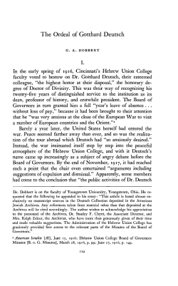 The Ordeal of Gotthard Deutsch