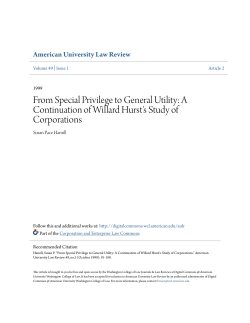 From Special Privilege to General Utility