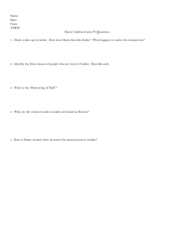 Dante`s Inferno - Canto IV and V Study Questions File