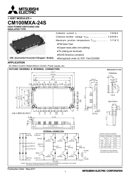 6th generation NX series IGBT module CM100MXA-24S