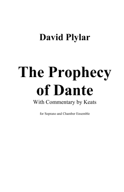 Front Matter for The Prophecy of Dante with