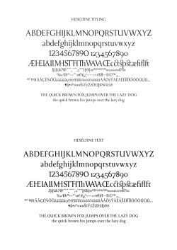 a PDF specimen of the Heseltine fonts.