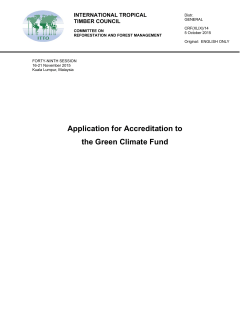 Application for Accreditation to the Green Climate Fund