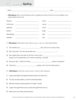Review: Spelling