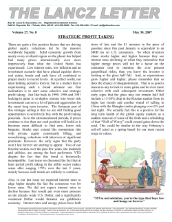 strategic profit taking