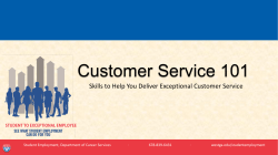 Customer Service 101