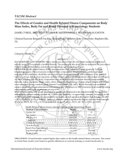 The effects of gender and health related fitness components on body