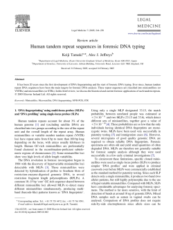 Human tandem repeat sequences in forensic DNA typing