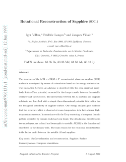 Rotational Reconstruction of Sapphire (0001)