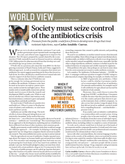Society must seize control of the antibiotics crisis