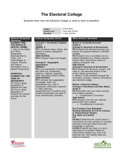 The Electoral College - Arizona Geographic Alliance