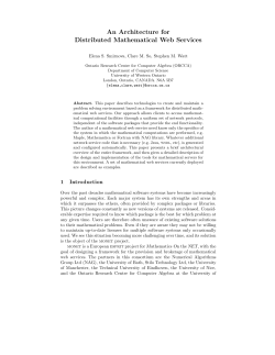 An Architecture for Distributed Mathematical Web