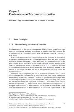 Fundamentals of Microwave Extraction