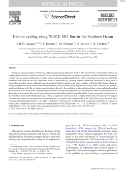 Barium cycling along WOCE SR3 line in the Southern Ocean