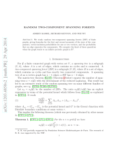 Random two-component spanning forests