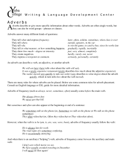 Adverbs - Yuba College