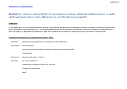 Q2: What interventions are safe and effective for the management of