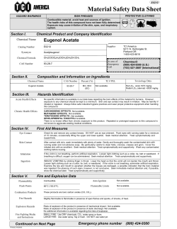 4989 Eugenol Acetate (English) AAA TCI MSDS