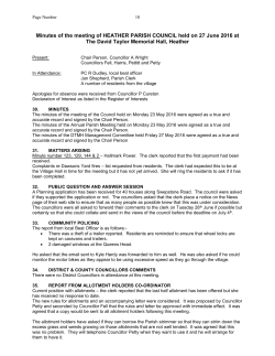 Minutes, Council, 2016 06 27